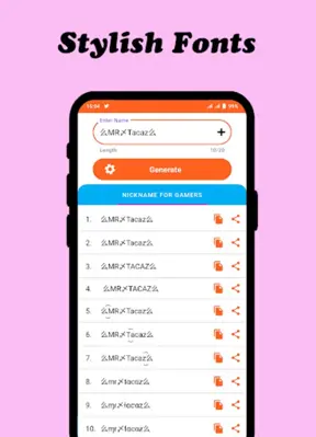 Nickname Generator android App screenshot 0