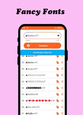 Nickname Generator android App screenshot 2