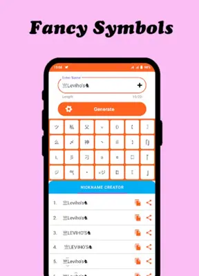 Nickname Generator android App screenshot 3